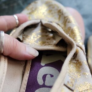 Keds Women's Sneakers with Gold Floral Design